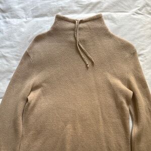 VINCE. DRAWSTRING MOCK NECK SWEATER